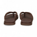 FLIP FLOP PIEL MARRON