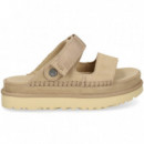 SANDALIA 2 TIRAS SERRAJE BEIGE