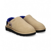 Zueco Tira Atras Serraje Azul+beige  UGG