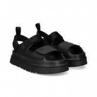 Sandalia Plataforma Velcros Negro  UGG