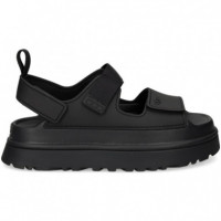 Sandalia Plataforma Velcros Negro  UGG