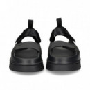 SANDALIA PLATAFORMA VELCROS NEGRO