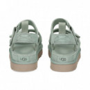 SANDALIA VELCROS SERRAJE VERDE
