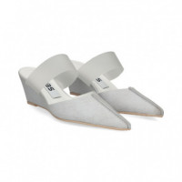 Mule Costura + Tira Vinilo Gris  RAS