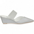 MULE COSTURA + TIRA VINILO GRIS