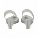 MULE COSTURA + TIRA VINILO GRIS