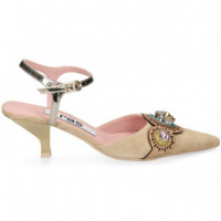 sin Talon con Piedras ante Beige  RAS