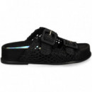 PALA 2 HEBILLAS RAFIA NEGRO