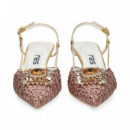 SIN TALON APLIQUE RAFIA PLATINO