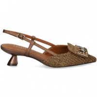 sin Talon Aplique Rafia Bronce  LODI