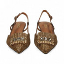 SIN TALON APLIQUE RAFIA BRONCE