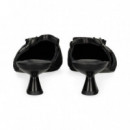 SIN TALON APLIQUE RAFIA NEGRO