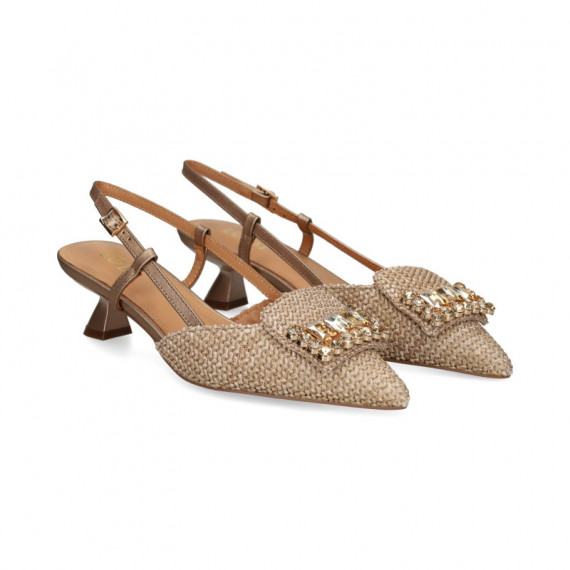 SIN TALON APLIQUE RAFIA BEIGE