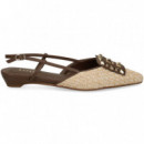 SIN TALON APLIQUE RAFIA BEIGE