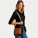 Bandolera Pebbled Leather Small Cameryn  RALPH LAUREN BAGS
