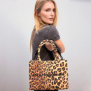 Bolso Mini Shopper Tejido Leopardo  LOLA CASADEMUNT