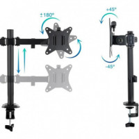 SOPORTE DE MESA TV/MONITOR TOOQ 17-27 2 BRAZOS BLA