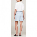 Pantalon corto mujer Tommy Hilfiger Co Blend Gmd Chino Short