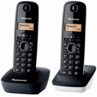 PANASONIC KX-TG1612SP1 Teléfono Inalámbrico Duo Negro/blanco