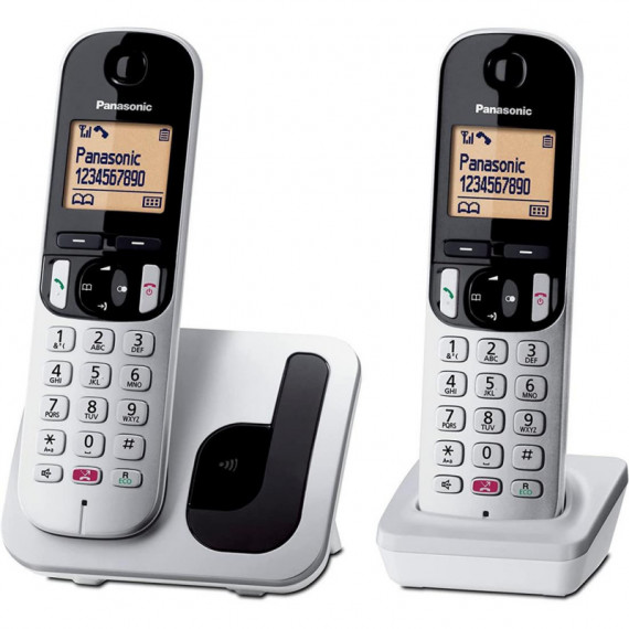 PANASONIC KX-TGC252SPS Teléfono Inalámbrico Duo Gris/negro