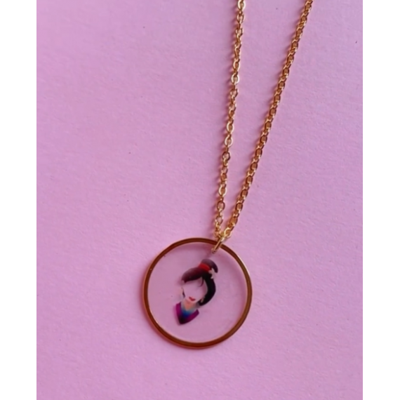 Collar Artesano Mulan Princesas Disney  ORONEYA