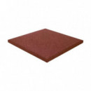 Baldosa de Caucho Antitrauma Artplast 400x400x25mm Color Ladrillo Rojo