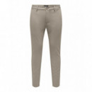 Pantalones ONLY&SONS Mark Tejido Jogger Gris Vintage Khaki