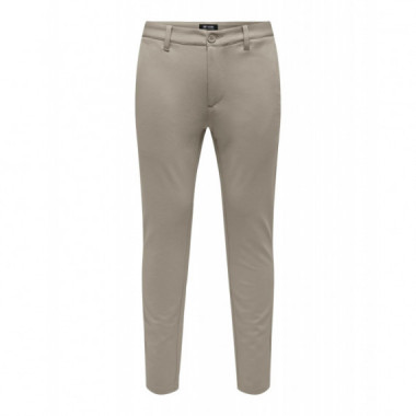 Pantalones ONLY&SONS Mark Tejido Jogger Gris Vintage Khaki