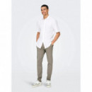 Pantalones ONLY&SONS Mark Tejido Jogger Gris Vintage Khaki