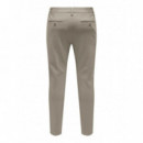 Pantalones ONLY&SONS Mark Tejido Jogger Gris Vintage Khaki