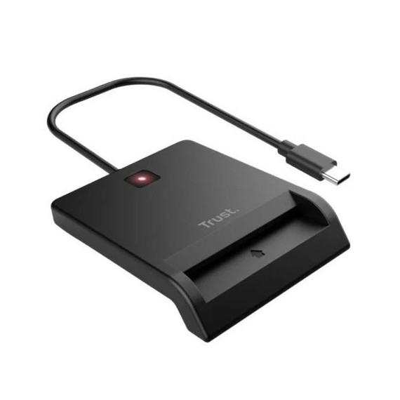 LECTOR DE TARJETAS DNI TRUST PRIMO DNI USB-C/USB-A BLACK