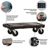 Plataforma Extensible con Ruedas Artplast para Carga 300 kg (480x290x40 mm)