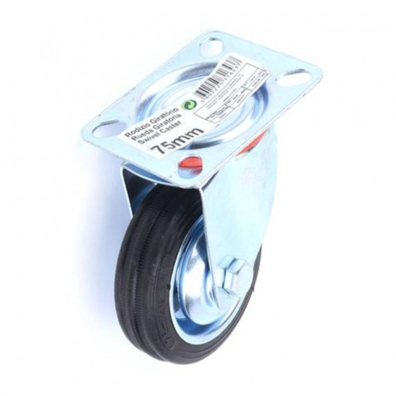 Rueda Giratoria MADER de Goma 75MM (3 Pulgadas)