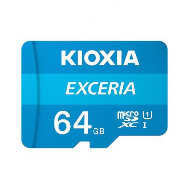 KIOXIA Tarjeta Micro SD 64GB Con Adaptador Clase 10 UHS-I LADP1 100mb/s