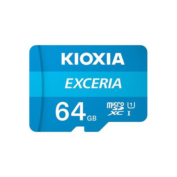 KIOXIA Tarjeta Micro SD 64GB Con Adaptador Clase 10 UHS-I LADP1 100mb/s