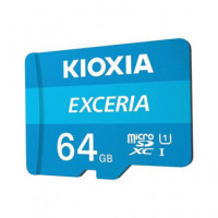 KIOXIA Tarjeta Micro SD 64GB Con Adaptador Clase 10 UHS-I LADP1 100mb/s