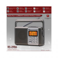 SAMI Radio Portatil Digital Am/fm RS-2986 con Funcion Sleep,despertador,aux In 3W