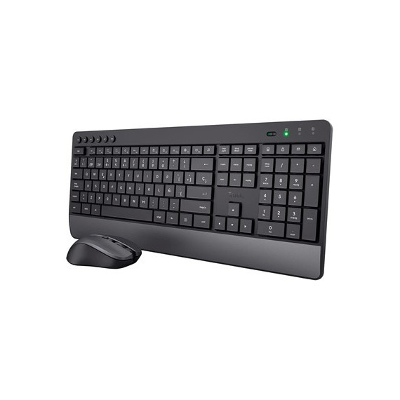 TRUST Teclado+Raton Inalambrico Silencioso TREZO Negro
