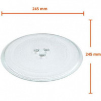 Plato de Vidrio MUVIP de 245MM para Microondas
