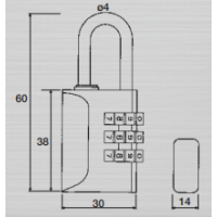Candado 32mm Tsa Combin - Modelo 24