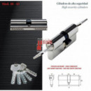 Cilindro De Alta Seguridad 35 X 45 - Modelo 40 - Cromo