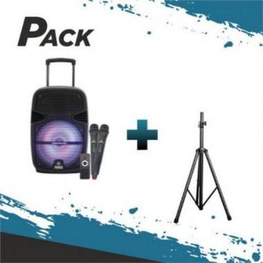 Pack Altavoz COOLSOUND A350 Amplificado de 12 Pulgadas 350W con Tr&iacute;pode