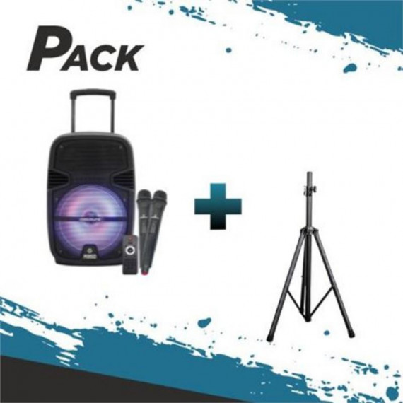 Pack Altavoz COOLSOUND A350 Amplificado de 12 Pulgadas 350W con Trípode