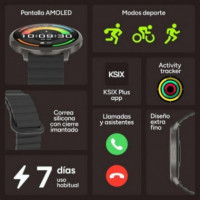 KSIX Core 3 Max Smartwatch, Amoled 1.73", 7 Días Batería, IP68