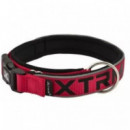 NAYECO perro collar X-trm neon flash rojo y negro 45-55 cm