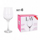 Set de 6 Copas de Vino/Agua Lav Fame de 480 ml