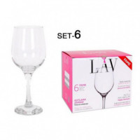 Set de 6 Copas de Vino/Agua Lav Fame de 480 ml