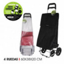 Carro de Compra Plegable Confortime con 4 Ruedas