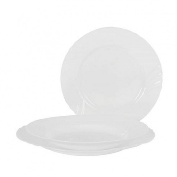 Vajilla 12 Piezas Redonda Blanco Opal Everett para 4 Comensales