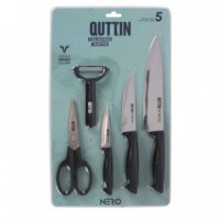 Set de 5 Piezas de Utensilios de Cocina Quttin Nero